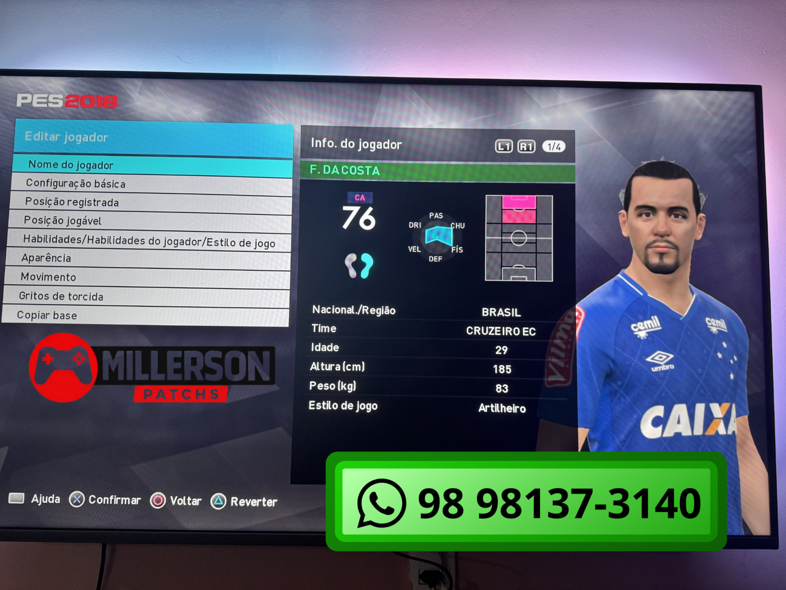 PATCH PES 2018 PS3 ATUALIZADO HULK NO FLUMINENSE – Millerson Patchs