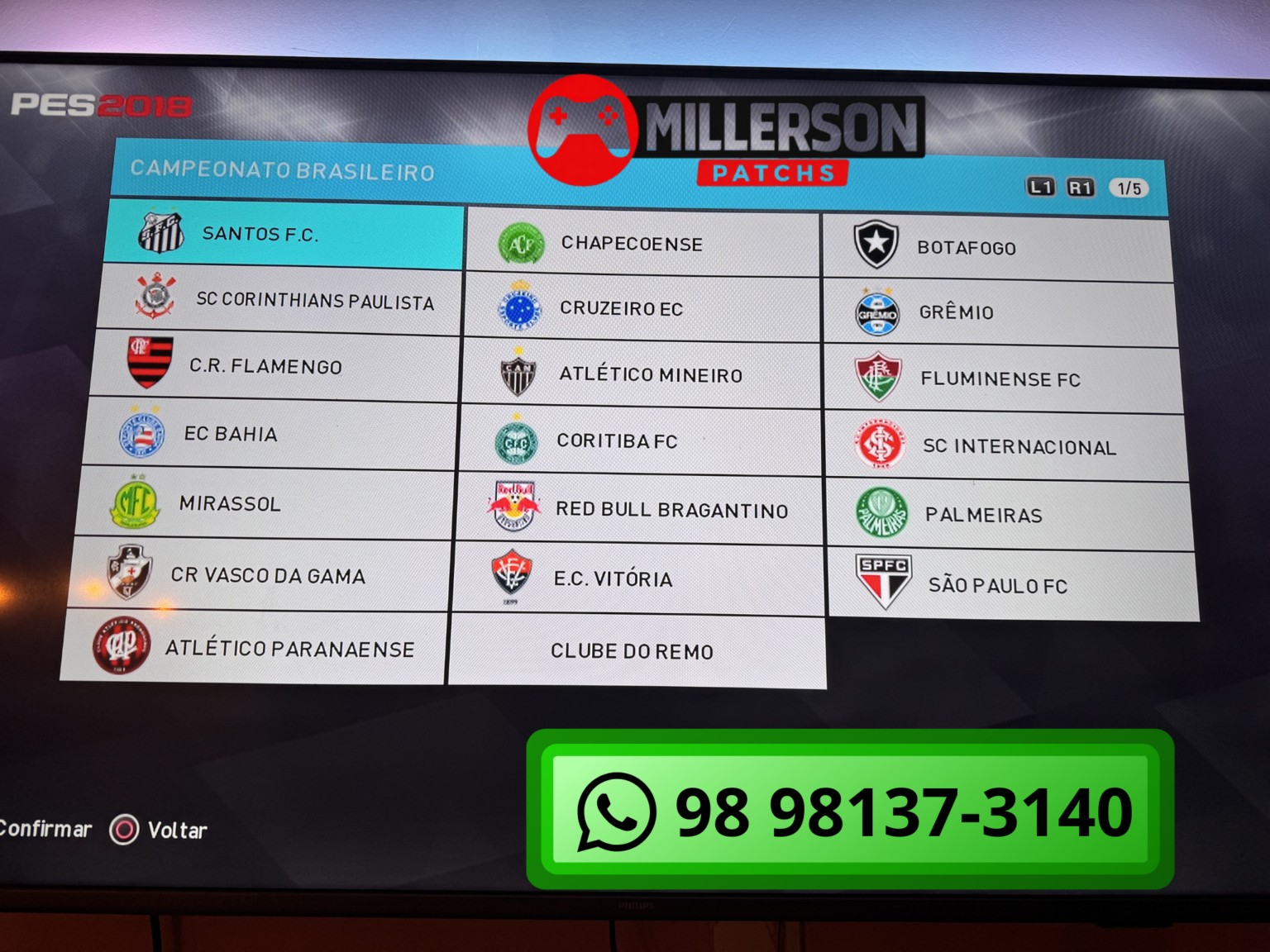 PATCH PES 2018 PS3 ATUALIZADO HULK NO FLUMINENSE – Millerson Patchs