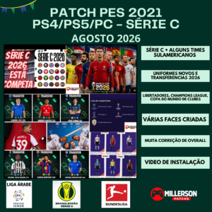 PES 2021 PS4/PS5/PC - PATCH BRASILEIRÃO SERIE C 2026