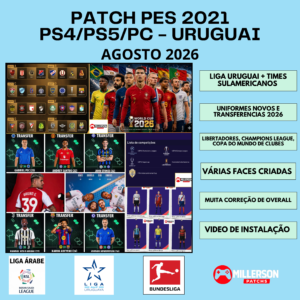 PATCH PES 2021 PS4/PS5/PC LIBERTADORES ATUALIZADO 2026
