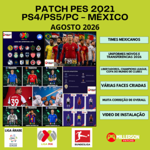 PATCH PES 2021 PS4/PS5/PC – Liga Mexicana | Versão PES 2026