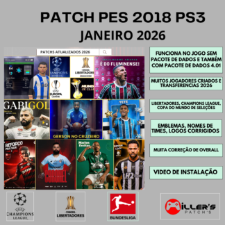 PES 2018 PS3 ATUALIZADO PATCH PES 2026