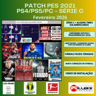 PES 2021 PS4/PS5/PC - PATCH BRASILEIRÃO SERIE C 2026