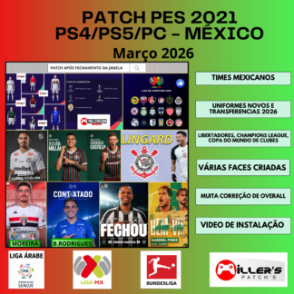 PES 2021 PS4/PS5/PC – Patch Liga Mexicana | Versão PES 2026
