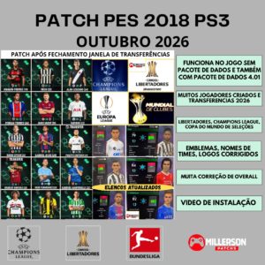 PATCH PES 2018 PS3 ATUALIZADO COUTINHO NO SANTOS
