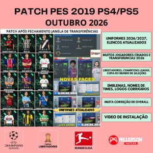 PATCH PES 2019 PS4/PS5 – Atualizado e Completo 2026