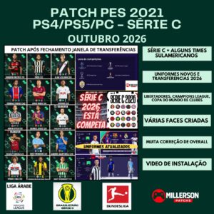 PES 2021 PS4/PS5/PC - PATCH BRASILEIRÃO SERIE C 2026