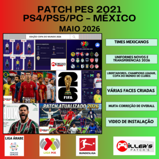 PATCH PES 2021 PS4/PS5/PC – Liga Mexicana | Versão PES 2026