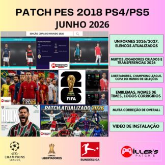 PATCH PES 2018 PS4/PS5 – Versão PES 2026 Atualizado
