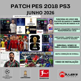 PATCH PES 2018 PS3 ATUALIZADO HULK NO FLUMINENSE