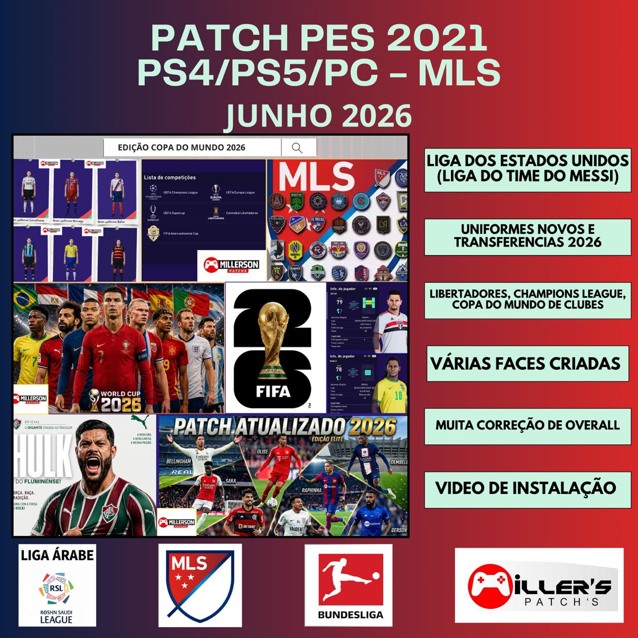 PES 2021 PS4/PS5/PC – LIGA MLS – PATCH 2026