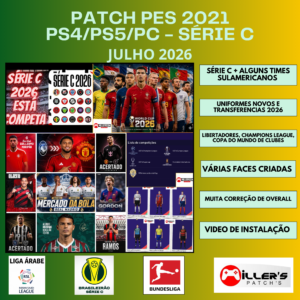 PES 2021 PS4/PS5/PC - PATCH BRASILEIRÃO SERIE C 2026
