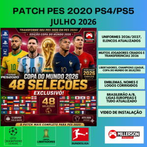 PATCH PES 2020: ESPECIAL COPA DO MUNDO 2026 COM 48 SELEÇÕES - PS4/PS5