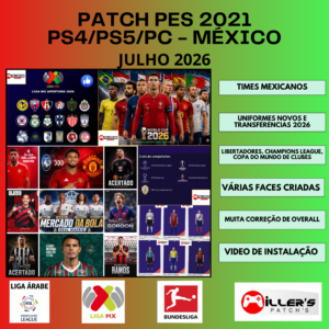 PATCH PES 2021 PS4/PS5/PC – Liga Mexicana | Versão PES 2026