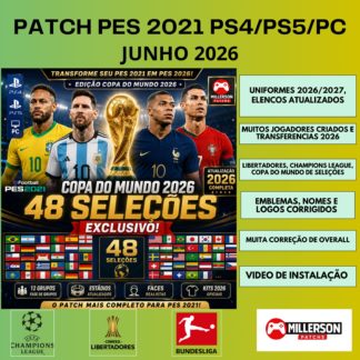 PATCH PES 2021: ESPECIAL COPA DO MUNDO 2026 COM 48 SELEÇÕES - PS4/PS5/PC