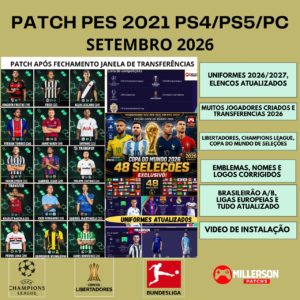 PATCH PES 2021: ESPECIAL COPA DO MUNDO 2026 COM 48 SELEÇÕES - PS4/PS5/PC